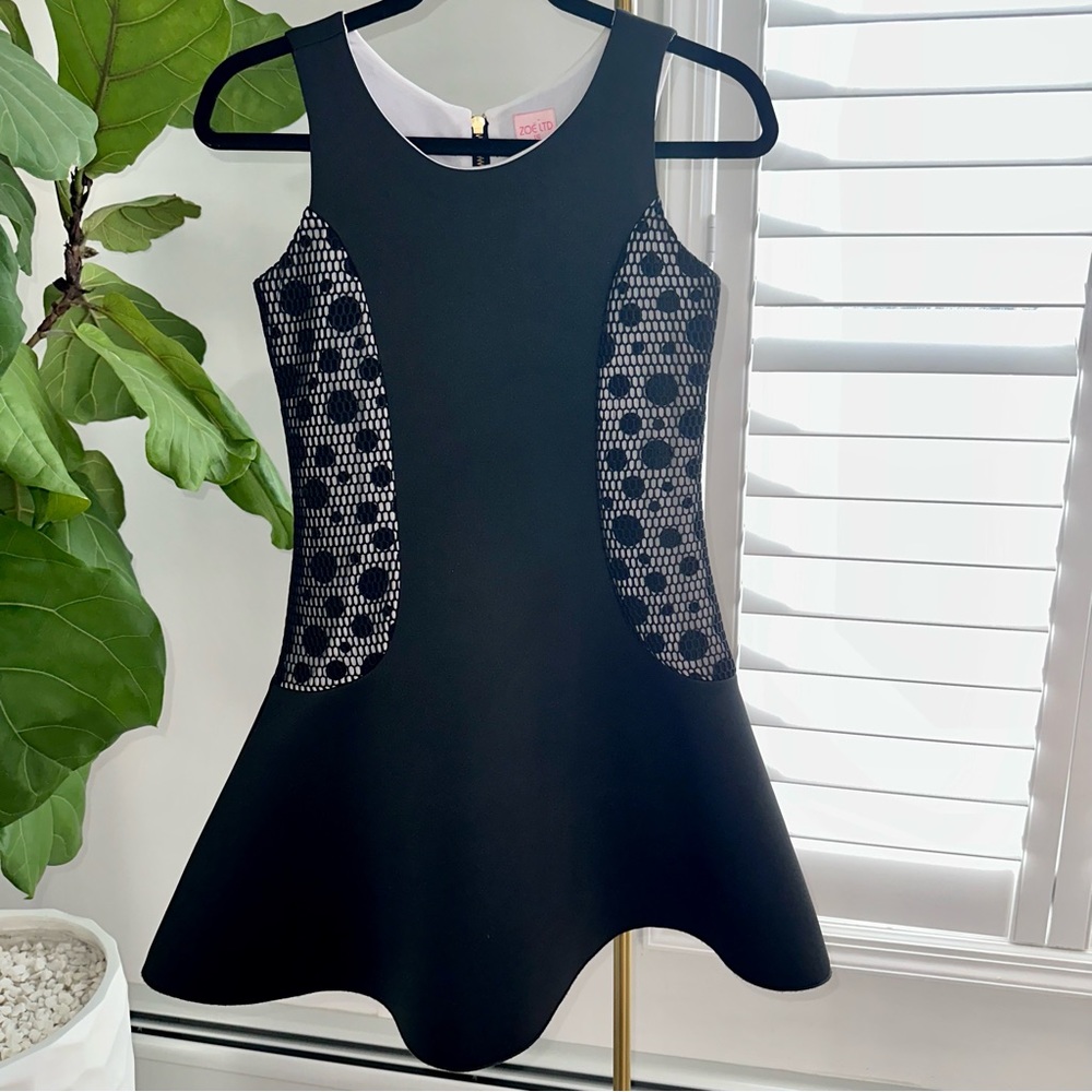 Zoe LTD Formal Dress Size 16 Black Polka Dot